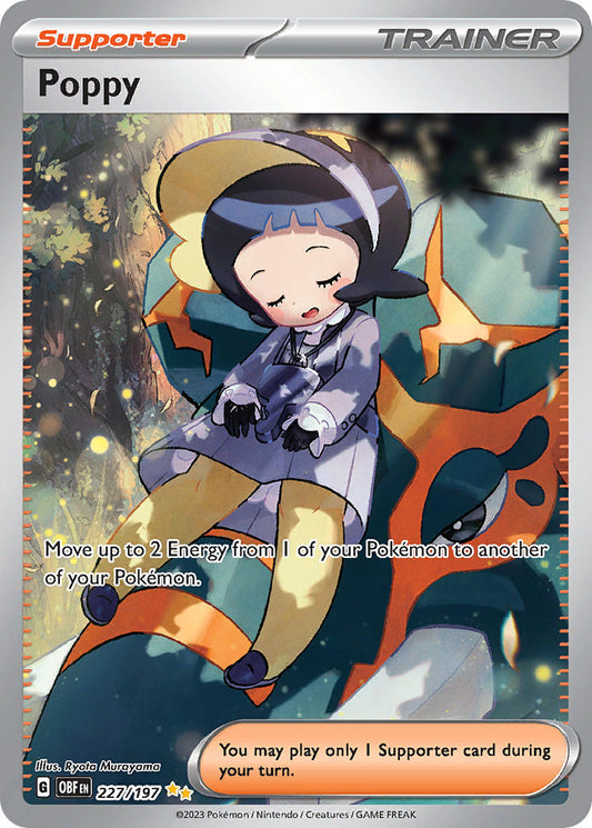 (227/197) Pokemon TCG Obsidian Flames Single: Poppy  Special Illustration Rare